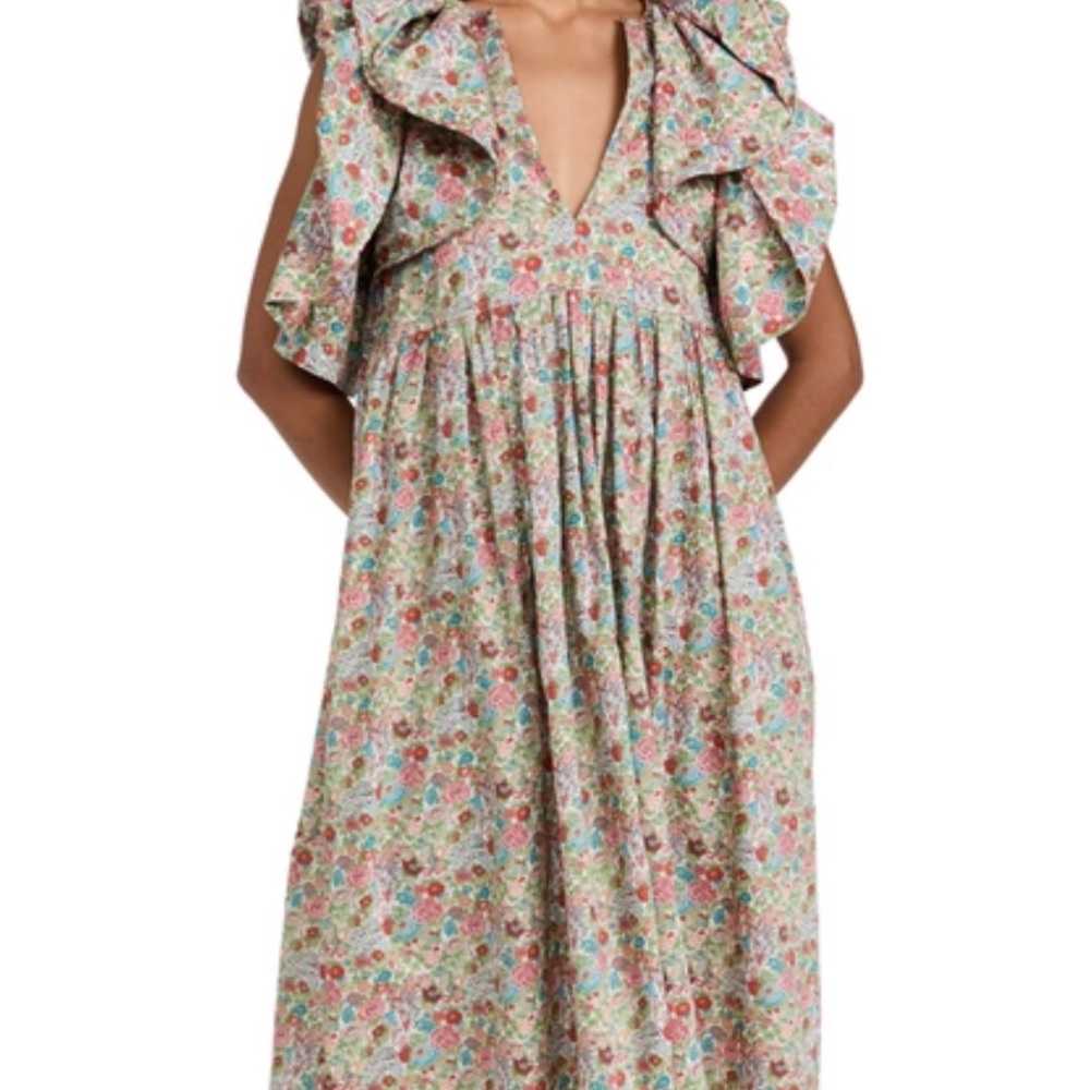 Nackyie Lilly pond dress flower bomb print red
